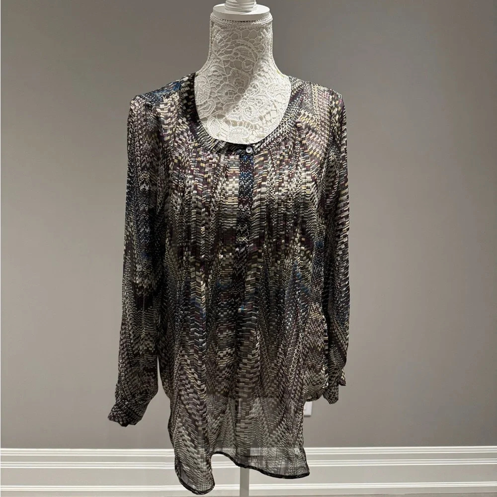 Multicolor Sheer Women's Top